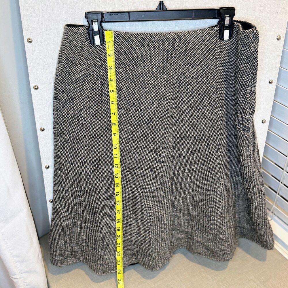Gap Women's Wool Blend Flare Mini Skirt Gray Lined Preppy Academia Size 12